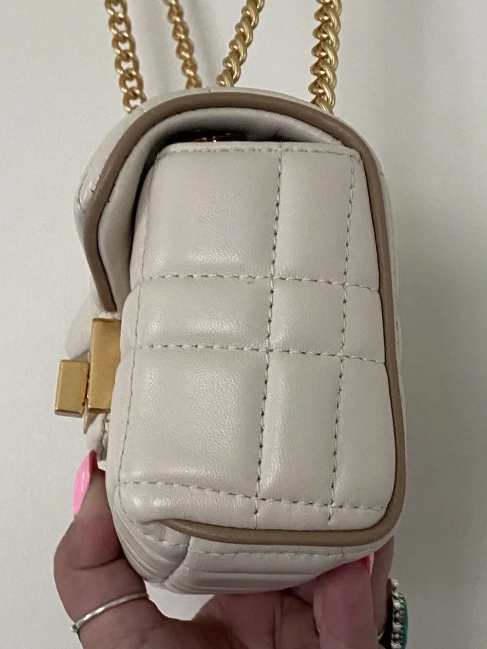 Kate Spade New York Evelyn Quilted Leather Small Shoulder Crossbody In Ivory